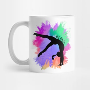 Female Gymnast Art Nastix Silhouette Mug